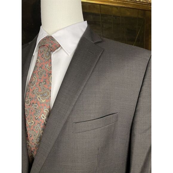 Joseph Abboud 46R Dark Gray‎ 100% Wool 2Btn Blazer Sport Coat Jacket